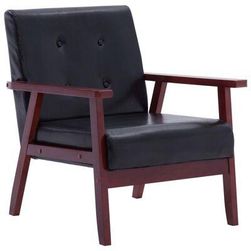 Fotel czarna sztuczna skóra ZO_248641-A