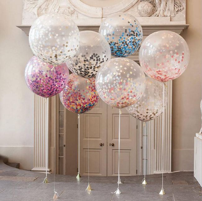 Balonska dekoracija s konfeti - 10 kosov 1
