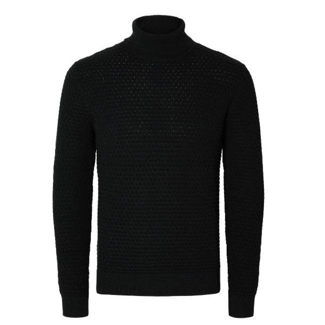 SLHREMY LS - fekete férfi pulóver, XS - XXL méretben: ZO_204269-M 1