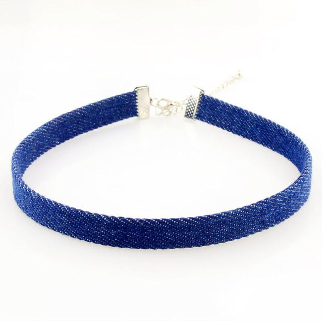 Džínový choker náhrdelník - 5 variant 1