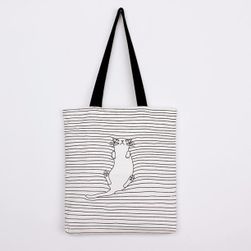 Dámská látková taška s motivem spící kočičky