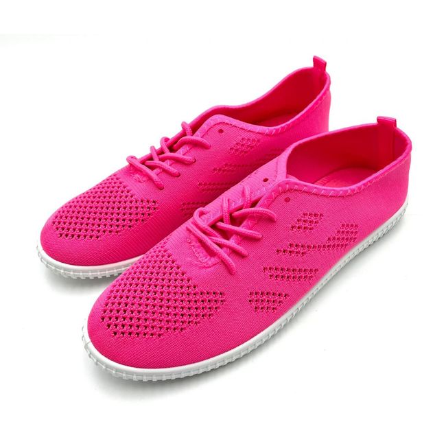Дамски платнени обувки - неоново розово 17W11 - 6, Размери на обувките: ZO_9d384a4a-a6bf-11ec-a4b9-0cc47a6c9370 1