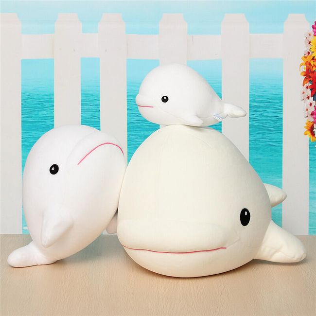 Plyšová hračka - bílá velryba 1