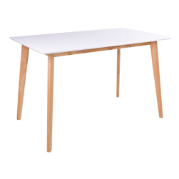 Jídelní stůl s bílou deskou Vojens, 120 x 70 cm ZO_98-1E7645