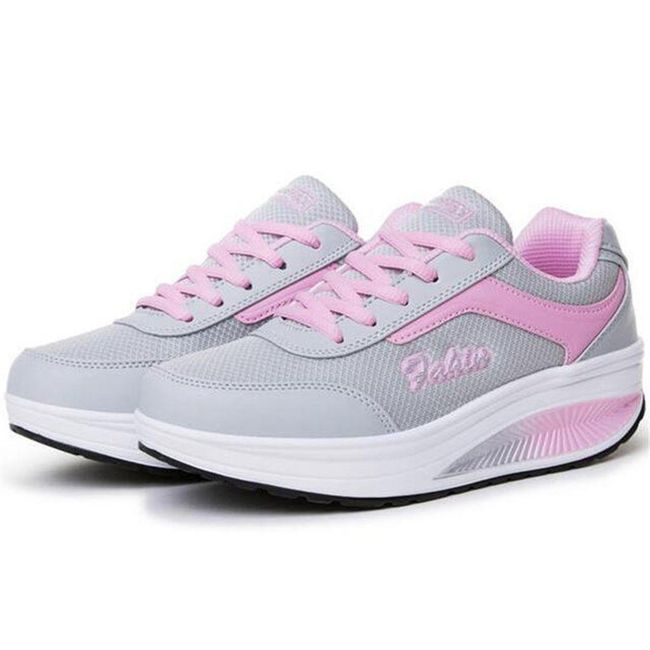 Дамски спортни обувки с по-висока подметка - микс от цветове Светло розово - 8, Размери на обувките: ZO_227442-8 1