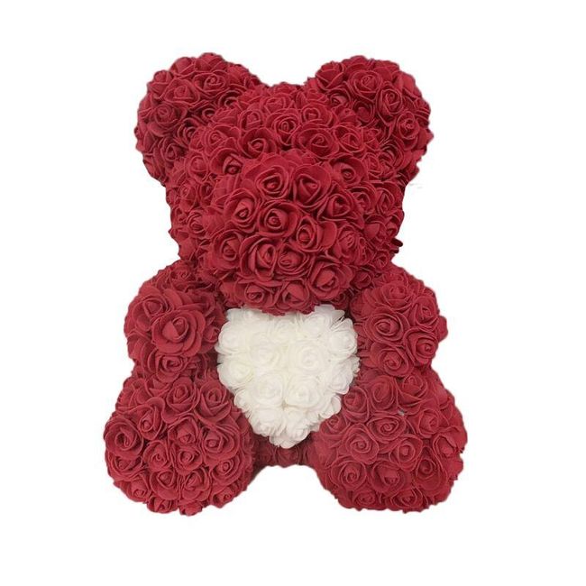 Medvídek z umělých růží Valento 1