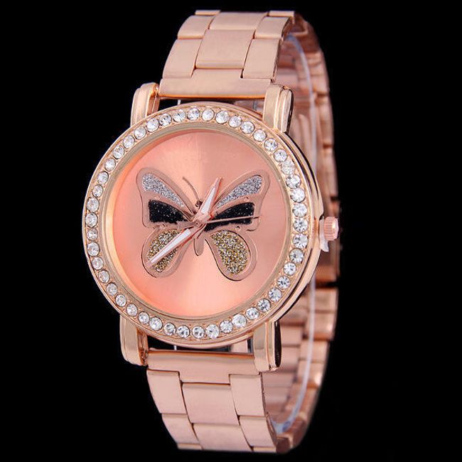 Elegantní dámské hodinky s motýlkem 1
