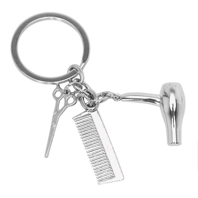 Obesek za ključe s frizerskimi orodji - 2 barvi 1