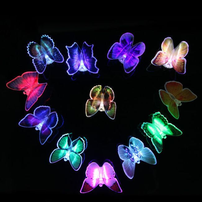 LED motýlik svietiaci v 7 farebných odtieňoch 1