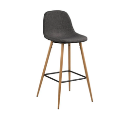Barska stolica u sivoj boji - prirodna boja 101 cm Wilma – ZO_270785