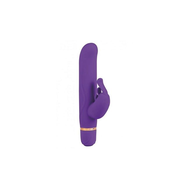 Silikonowy wibrator z muszką w kolorze fioletowym ZO_253672 1