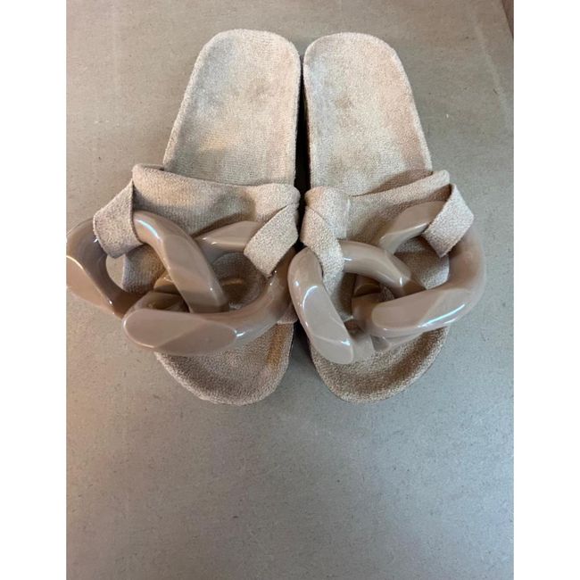 Modne pantofle damskie khaki, Rozmiary BIELIZNA, SKARPETKI: ZO_20352ab8-7cc8-11ef-b9ba-e69b36739ab6 1