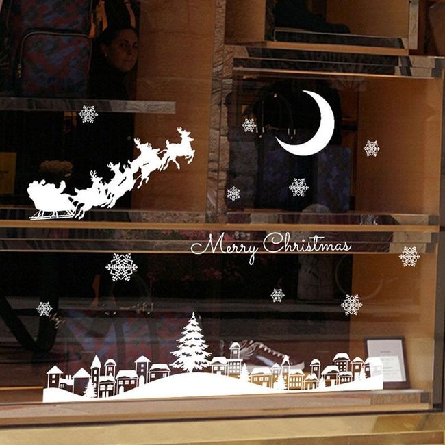 Karácsonyi matrica az ablakon Sq56 1
