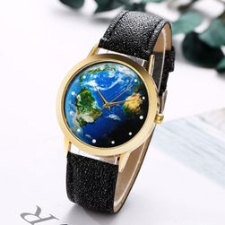 Zegarek z mapą świata na tarczy - 10 kolorów