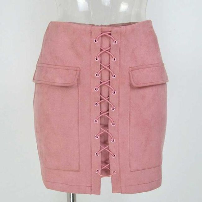 Modna ženska suknja originalnog dizajna i isprepletene čipke 1