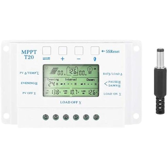 Solarni krmilnik polnjenja PWM 12V/24V, LCD zaslon avtomatskega krmilnika PWM ZO_213131 1