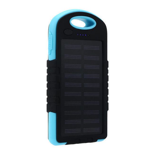 Solar power bank zseblámpával és 8 000 mAh kapacitással - 4 színben 1