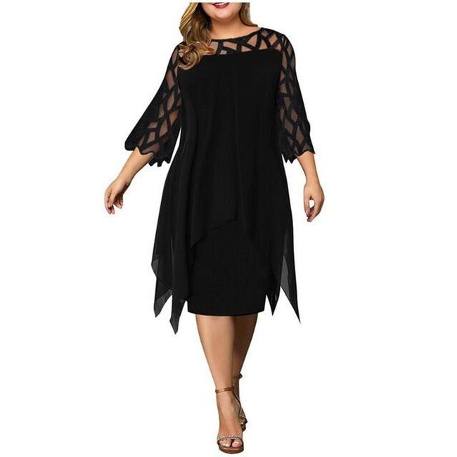 Ženska haljina velikih veličina TF8490 crna - veličina XL, veličine XS - XXL: ZO_230688-XL 1