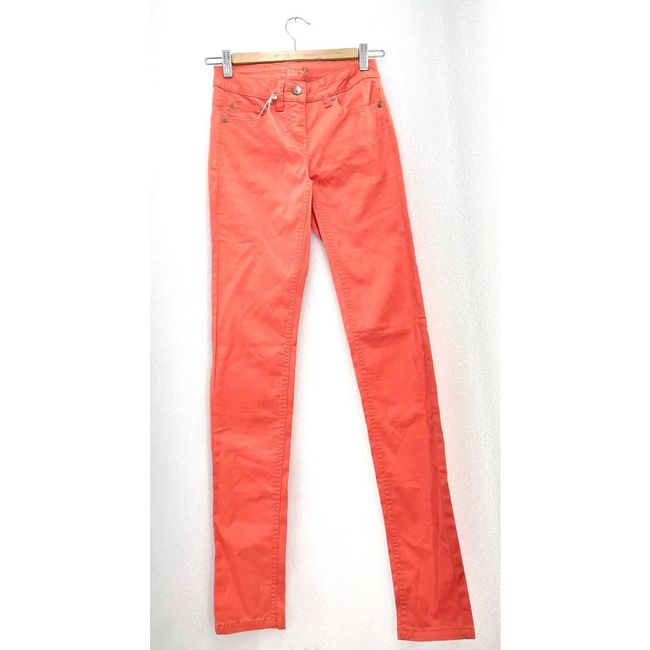 Spodnie lniane damskie LPB - pomarańczowy, Rozmiary tkaniny CONFECTION: ZO_e79f5c2e-bfcc-11ec-a99e-0cc47a6c9370 1