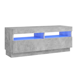 ТВ шкаф с LED осветление бетонно сиво 100 x 35 x 40 cm ZO_822743-A