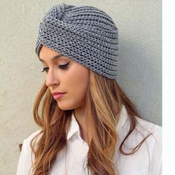 Dámská pletená čepice ve stylu turbanu - 8 barev