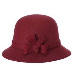 Podzimní klobouk s mašlí - 6 barev