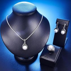 Set de bijuterii cu perle artificiale