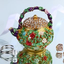 Śliczny czajniczek z kolorowymi kryształami