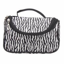Zebra stílusú kozmetikai táska