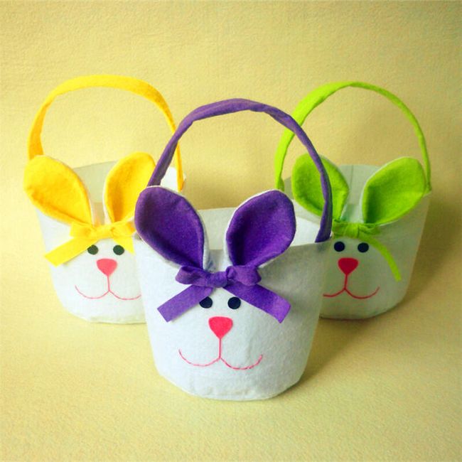 3 Wielkanocne koszyczki w kształcie króliczka 1