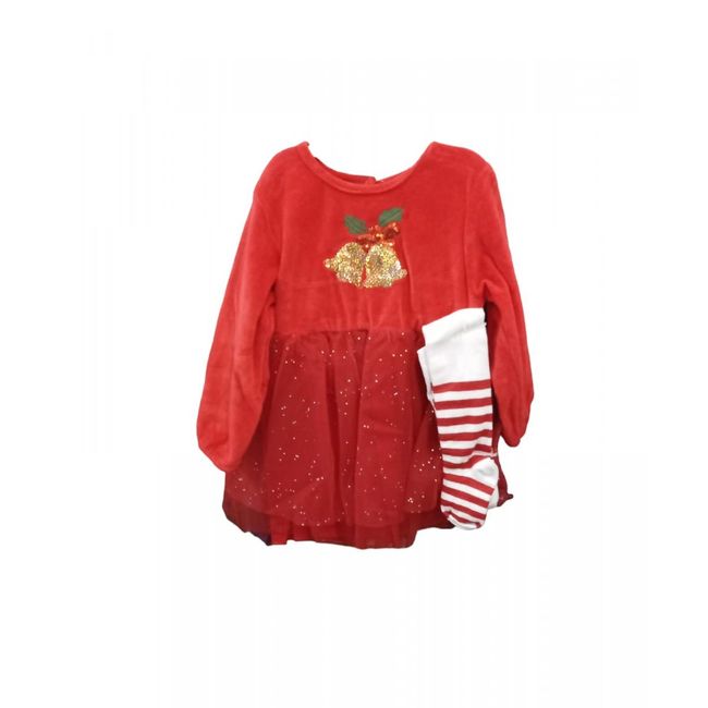 Lány gyermek karácsonyi jelmez szoknyával és harisnyával, GYERMEK méretben: ZO_a5f25b7c-fd6f-11ee-95aa-bae1d2f5e4d4 1
