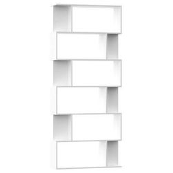 Könyvespolc/szobafal fehér 80 x 24 x 192 cm forgácslapból ZO_801931-A