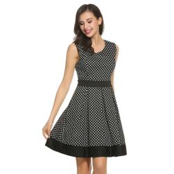 Rochie retro cu buline - 2 culori 