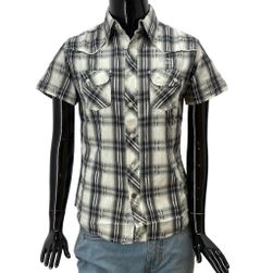 Męska koszulka z krótkim rękawem, czarno-biała, rozmiary XS - XXL: ZO_187515-XL
