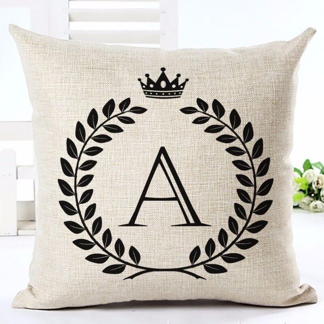 Navlaka za jastuk sa slovima abecede 1