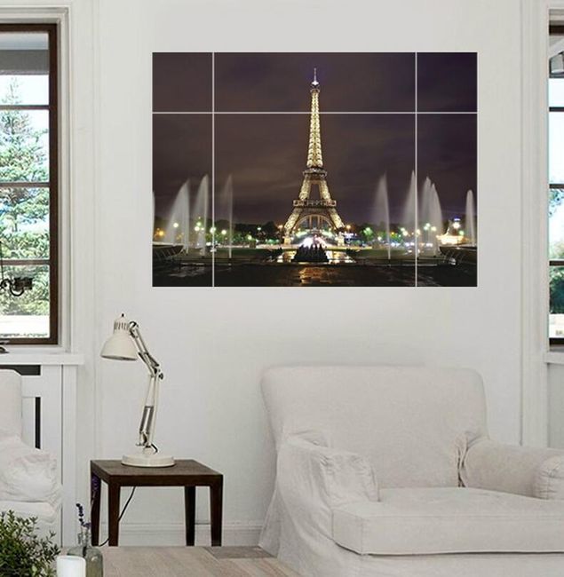 3D nalepnica za steno - Eiffelov stolp 1