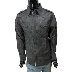 Męska koszula dżinsowa, Cars Jeans, szary, rozmiary XS - XXL: ZO_182934-M