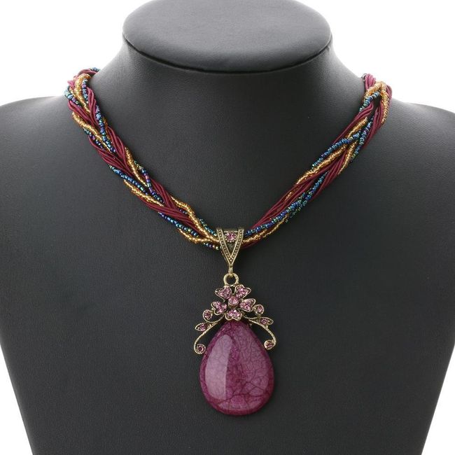 Čudovita ogrlica v boemskem slogu - več barv 1