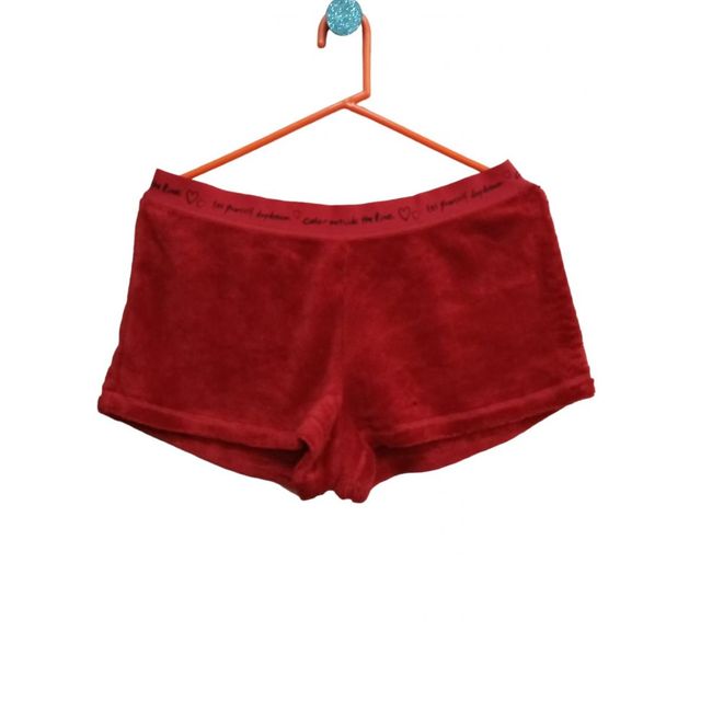 Ženske plišaste kratke hlače rdeče barve, velikosti XS - XXL: ZO_261264-L 1