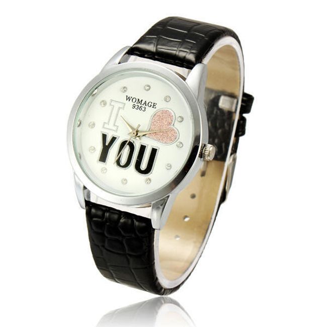 Dámské hodinky s nápisem I ♥ YOU 1