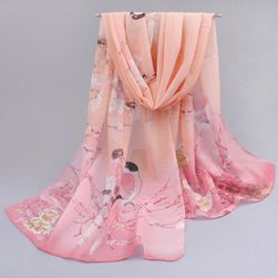 Цветен дамски шал с птички