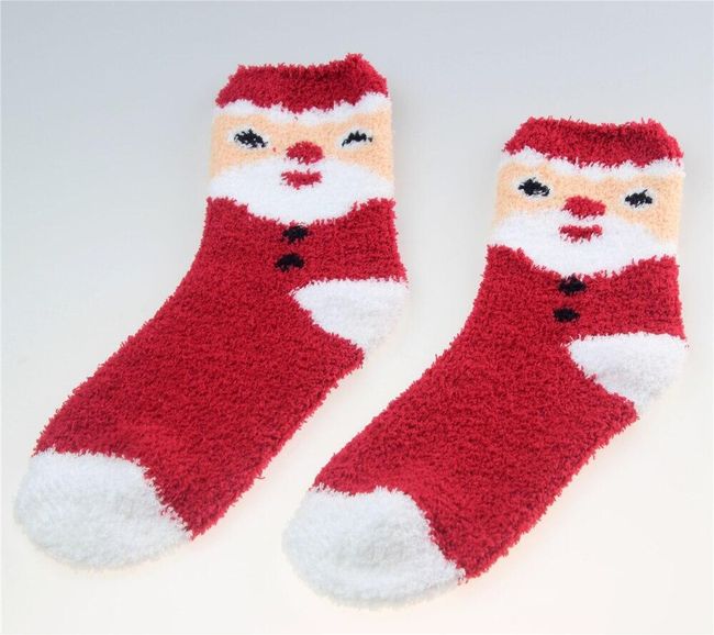 Női meleg zokni karácsonyi motívummal - 6 variáns 1