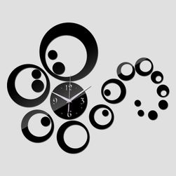 Nástěnné hodiny s kruhy - 3 barvy
