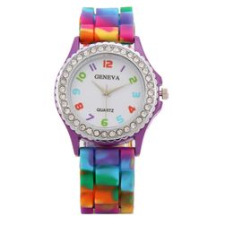 Kolorowe silikonowe zegarki - 4 warianty