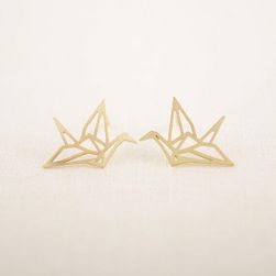 Náušnice v podobě origami - jeřáb