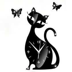 Ljubka stenska ura v oblikovanju mačk