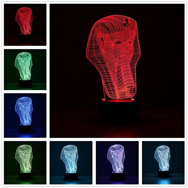 3D лампа за маса във формата на фараон 1