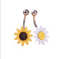 Piercing cu floare pentru buric