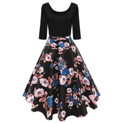 Retro haljina sa cvjetnom suknjom - 5 varijanti