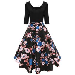 Rochie retro cu fustă florală - 5 variante